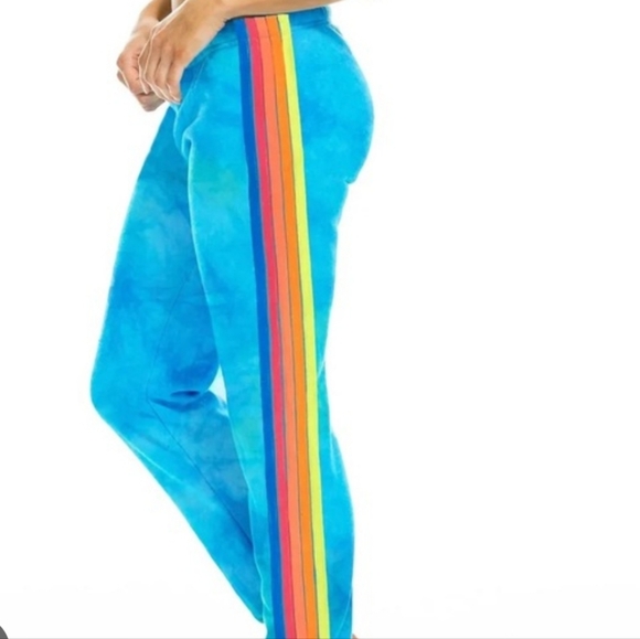 Aviator Nation Blue Tie Dye Sweatpants - Picture 1 of 8